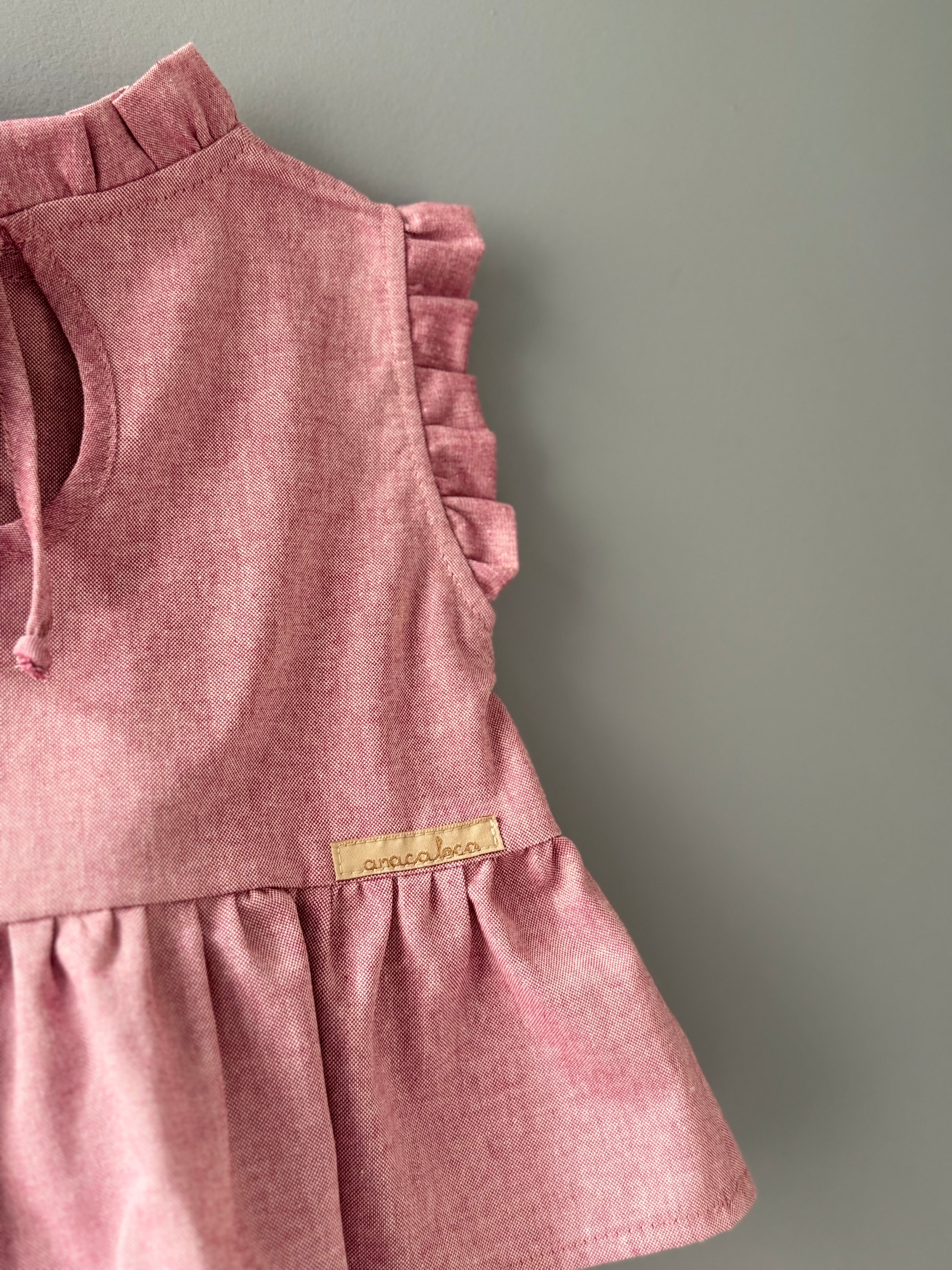 Blusa fru-fru cereja