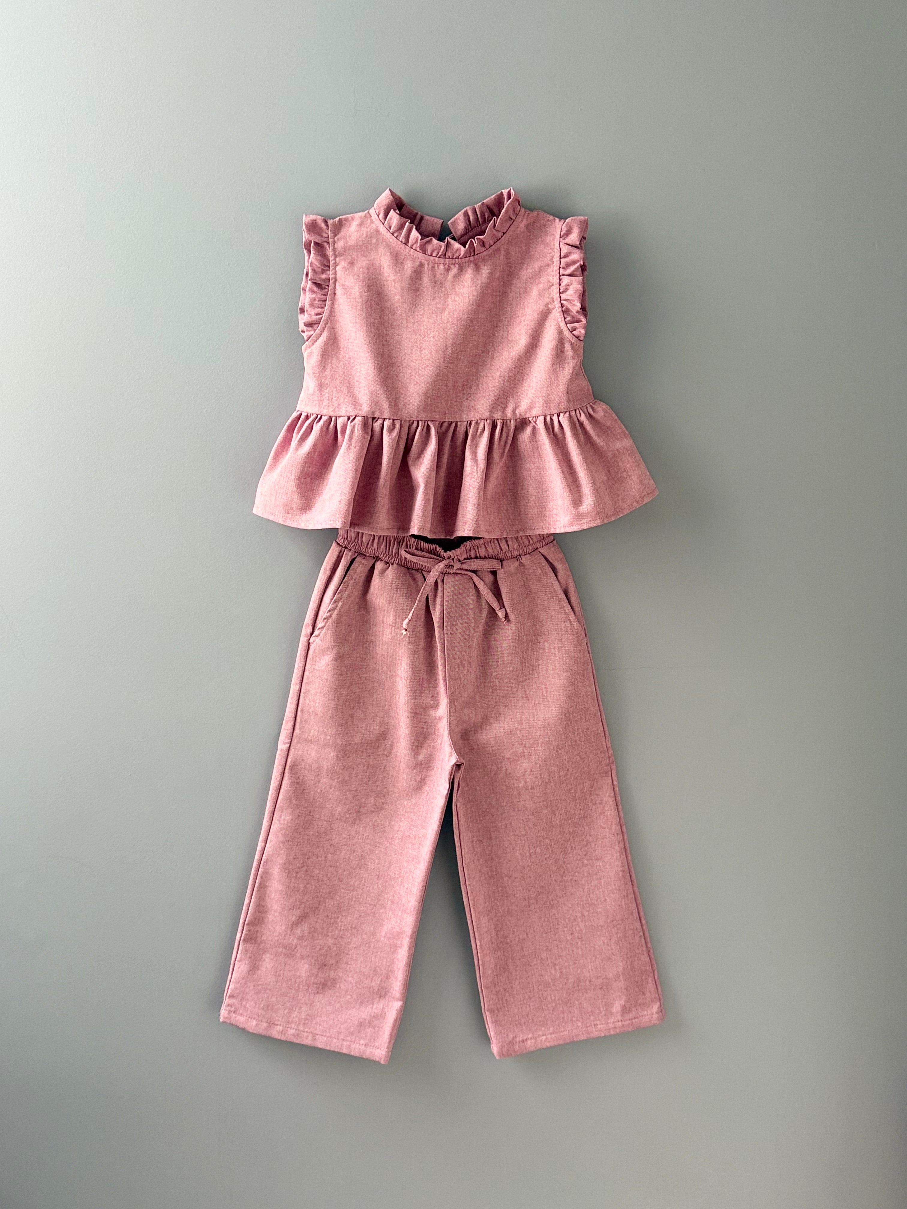 Blusa fru-fru cereja