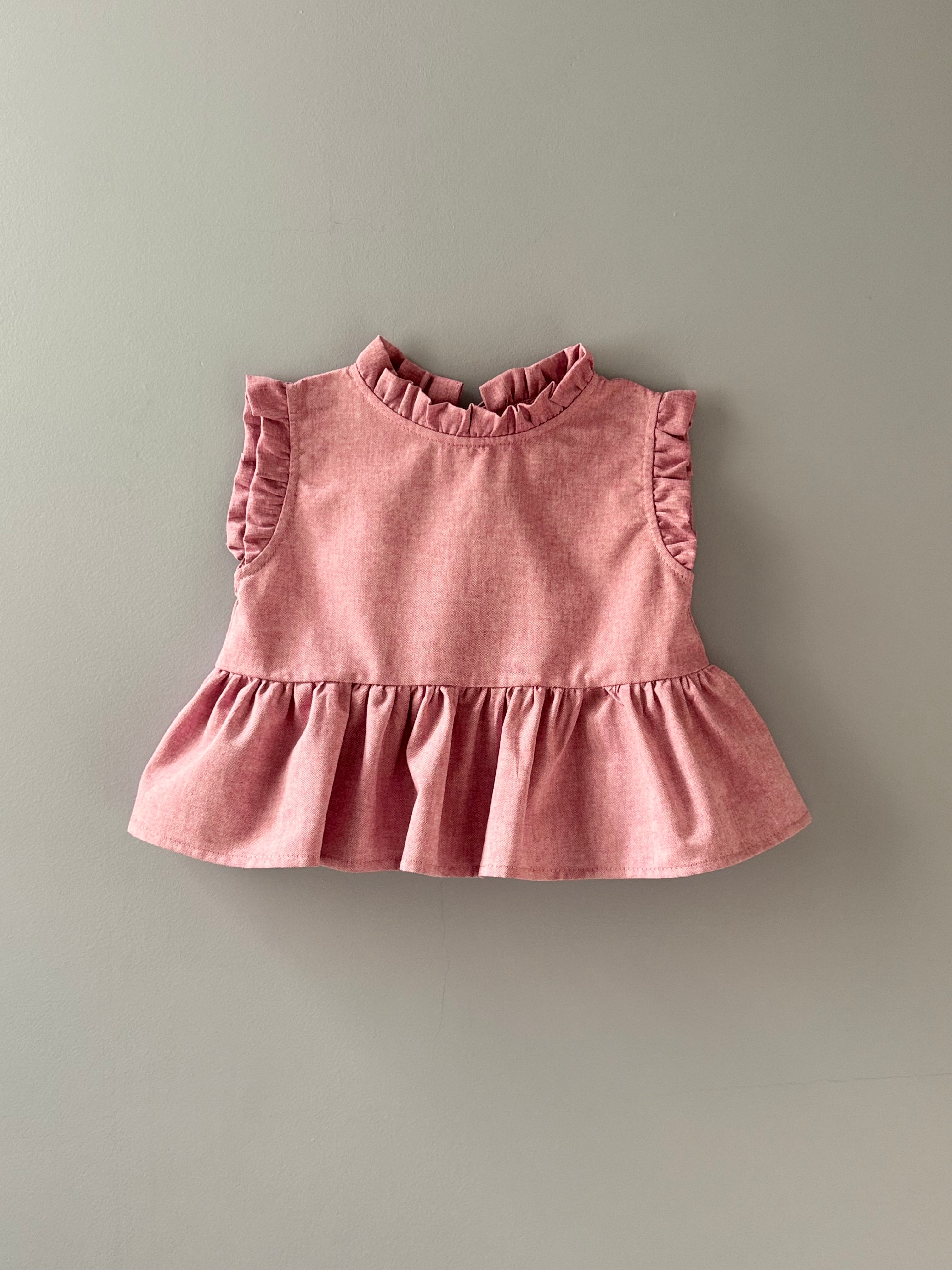 Blusa fru-fru cereja